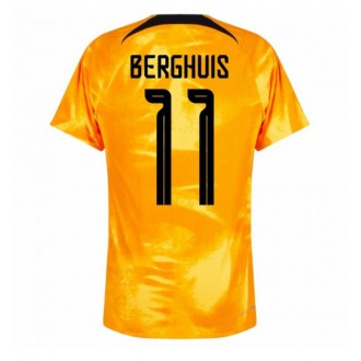 Herren Fußballbekleidung Niederlande Steven Berghuis #11 Heimtrikot WM 2022 Kurzarm